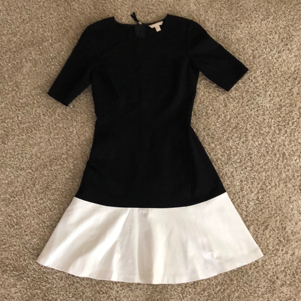 black and white dress